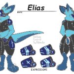 Elias the protogen ref sheet