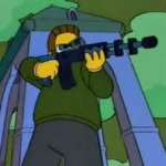 Ned Flanders with sniper rifle