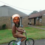 Fill in the blank. | ROSES ARE RED, MY NAME IS MIKE | image tagged in black guy riding bike naked,osama bin laden,bike,roses are red,roses are red violets are blue | made w/ Imgflip meme maker