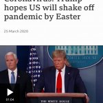 Trump Covid-19 Over by Easter