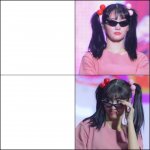 Momo w/ glasses meme