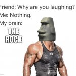 funny title | THE ROCK | image tagged in why are you laughing template,rock | made w/ Imgflip meme maker