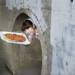 sewer pizza  girl