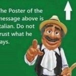 The post above is italian