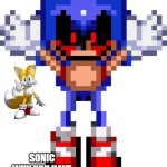 sonic . ketchup | LOL NO; SONIC WHY YOU HAVE KETCHUP TEARS | image tagged in sonic ketchup tears | made w/ Imgflip meme maker