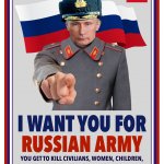 I Want You for Russian Army Vladamir Putin template