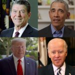 Reagan, Obama, Trump and Biden