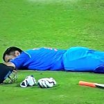 Dhoni Sleeping