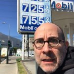 Angry Man Yells at Gas Sign template
