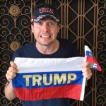 Trump supporter Russian flag