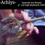 Achlys high asf squirrel temp