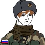 Young Russian Conscripted Soldier Wojak Twinkjak template