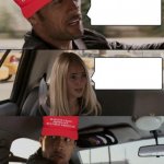 MAGA the Rock driving meme