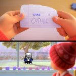 I watched Turning Red for the first time today, and I absolutely loved it! | SANS | image tagged in x is outside,turning red,sans,sans undertale,undertale,disney pixar | made w/ Imgflip meme maker