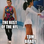 Figure skating | THE REST OF THE NFL; TOM BRADY | image tagged in nfl football,tom brady,football | made w/ Imgflip meme maker