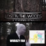 A wubbzy fan hang a picture of wubbzy x daziy | WUBBZY FAN | image tagged in slender man hang a page on a tree,x,wubbzy,fan,memes | made w/ Imgflip meme maker