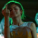 Zendaya flicking someone off template