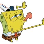 spongebob licking