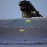 Two wave Godzilla template