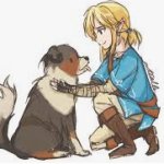 link petting a dog template