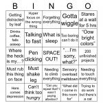 adhd bingo meme