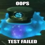 oops test failed meme