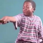 Kid crying with knife GIF Template