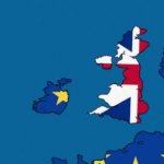 United Kingdom flying away from the European Union GIF Template