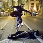 Joker stomps Batman with his Skateboard meme