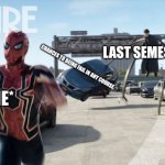 Spider-Man No Way Home | LAST SEMESTER IN AUD; ME*; CHANCES TO BEING FAIL IN ANY COURSE. | image tagged in spider-man no way home | made w/ Imgflip meme maker