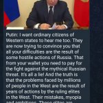 Putin’s address to the West