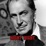 night night | NIGHT   NIGHT | image tagged in vincent price says | made w/ Imgflip meme maker