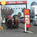 McDonald's horse drive thru