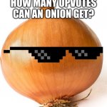 onion | HOW MANY UPVOTES CAN AN ONION GET? | image tagged in onion | made w/ Imgflip meme maker