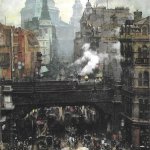 William Logsdail (1859-1944) -  St. Paul's and Ludgate Hill meme