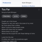 Kylie too far lyrics