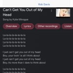 Kylie I just can’t get you out of my head lyrics