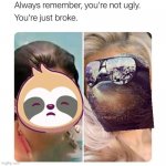 Sloth before & after glow-up meme
