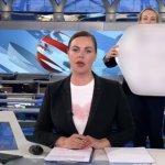 Russian TV protester template