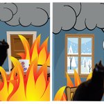 This is Fine Meme But With a Cat