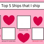 Top 5 Ships I Ship