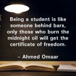 Ahmed Omaar inspirational quotes for students meme