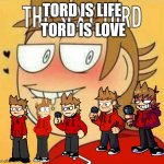 For the TORD simps | TORD IS LIFE; TORD IS LOVE | image tagged in eddsworld | made w/ Imgflip meme maker