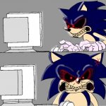 Sonic.EXE and the computer (in color)