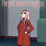 The post above is mega gay