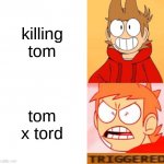i hate tom x tord | killing tom; tom x tord | image tagged in eddsworld | made w/ Imgflip meme maker