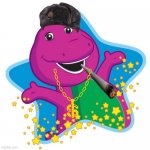 Barney da gansta | image tagged in barney | made w/ Imgflip meme maker