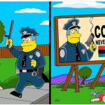 cops shoot white bart simpson meme