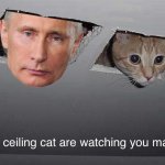 Putin and ceiling are watching you masturbate meme