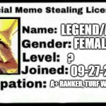 Legend Meme Stealing License